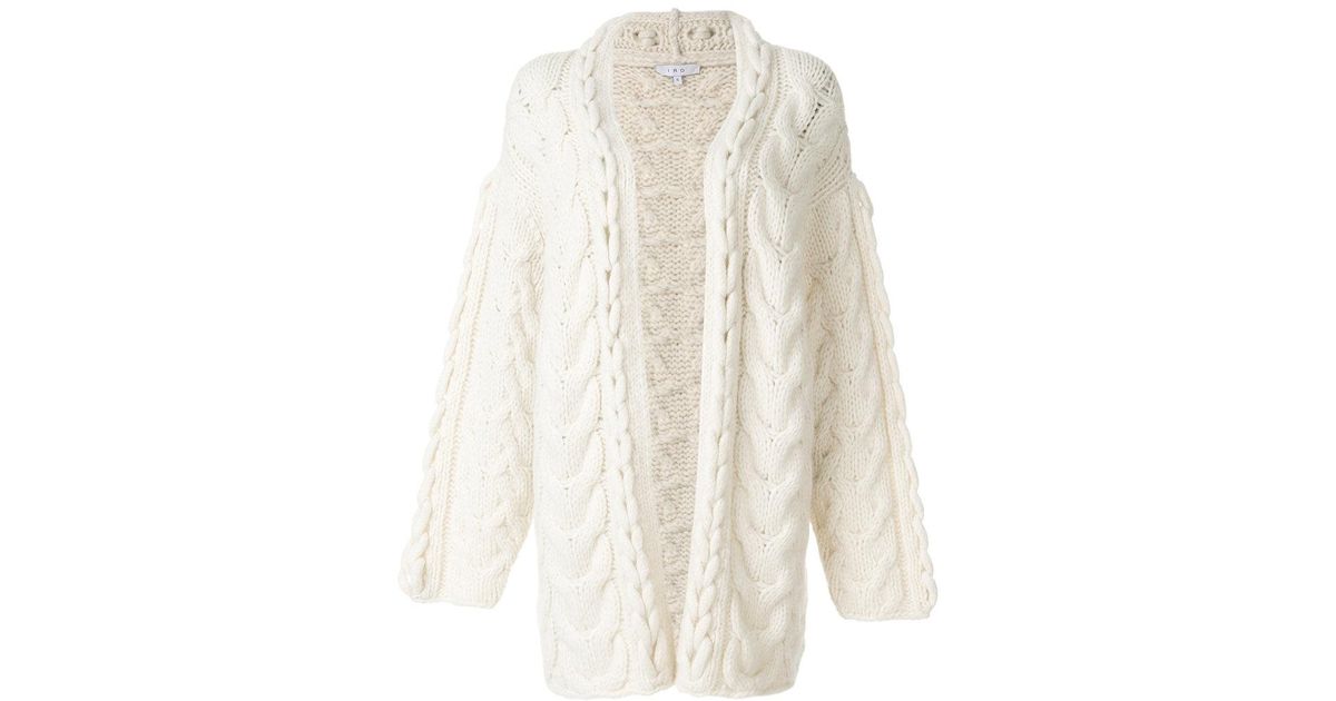 white chunky cardigan