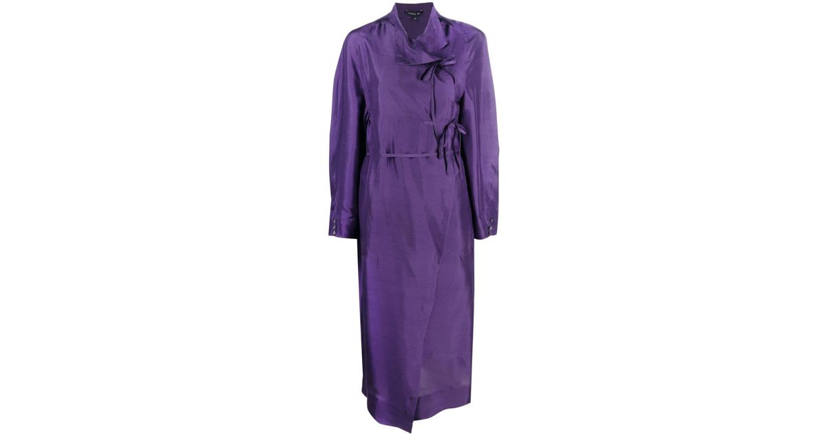 Soeur Susie Silk Wrap Dress in Purple | Lyst