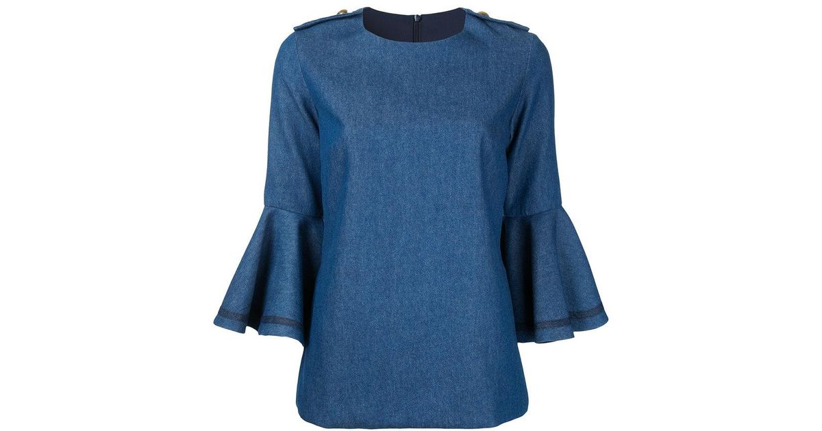 Macgraw Denim Moon Penny Blouse in Blue - Lyst