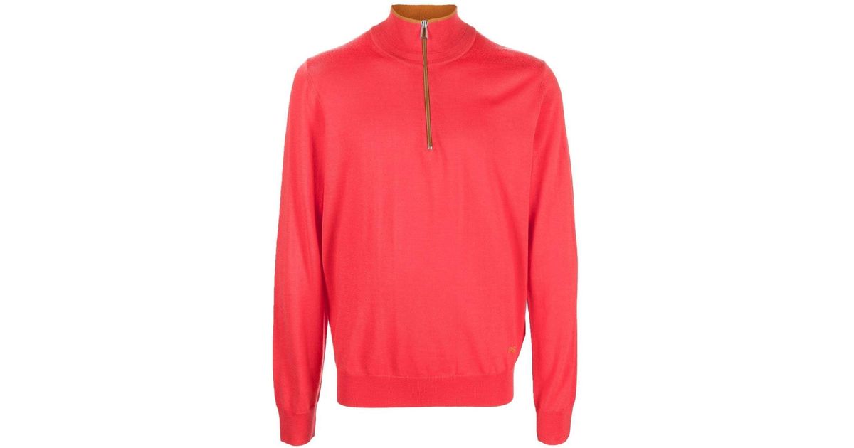 PS by Paul Smith Wolle Pullover in Rot für Herren Herren Pullover und Strickware PS by Paul Smith Pullover und Strickware 