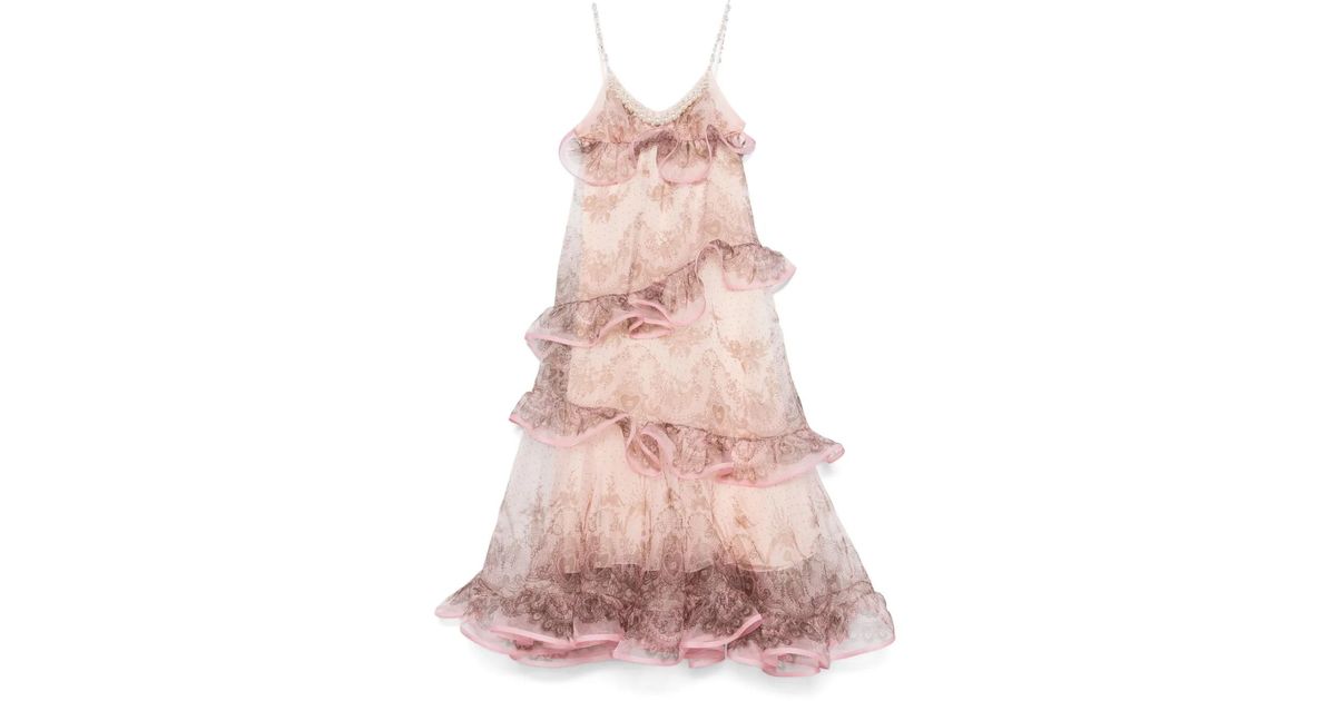 zimmermann crush tiered lace maxi dress Zimmermann CRUSH TIERED LACE MAXI DRESS - 2094DR251PALPINK