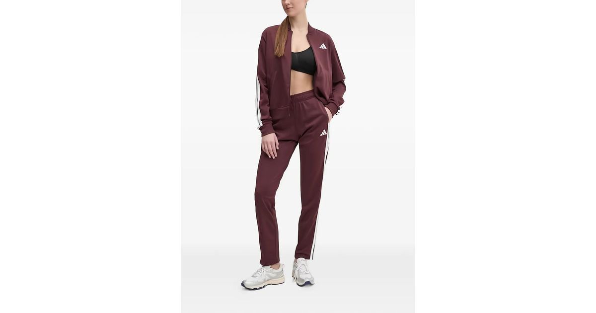 adidas Ensemble De Jogging À Rayures in Red | Lyst UK