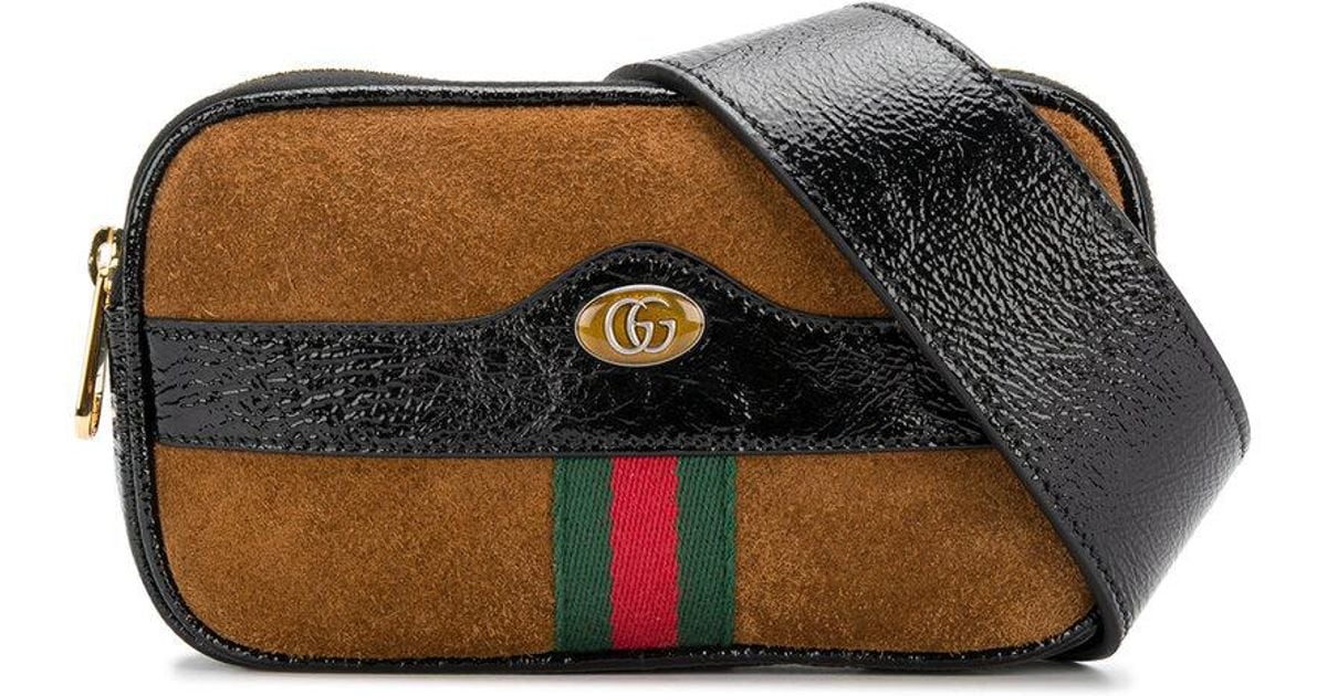 Gucci Leather Ophidia Belt Bag in Brown - Lyst