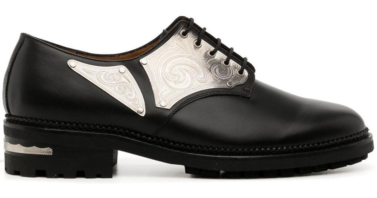 Toga Virilis Embellished Leather Oxford Shoes in Black for Men | Lyst
