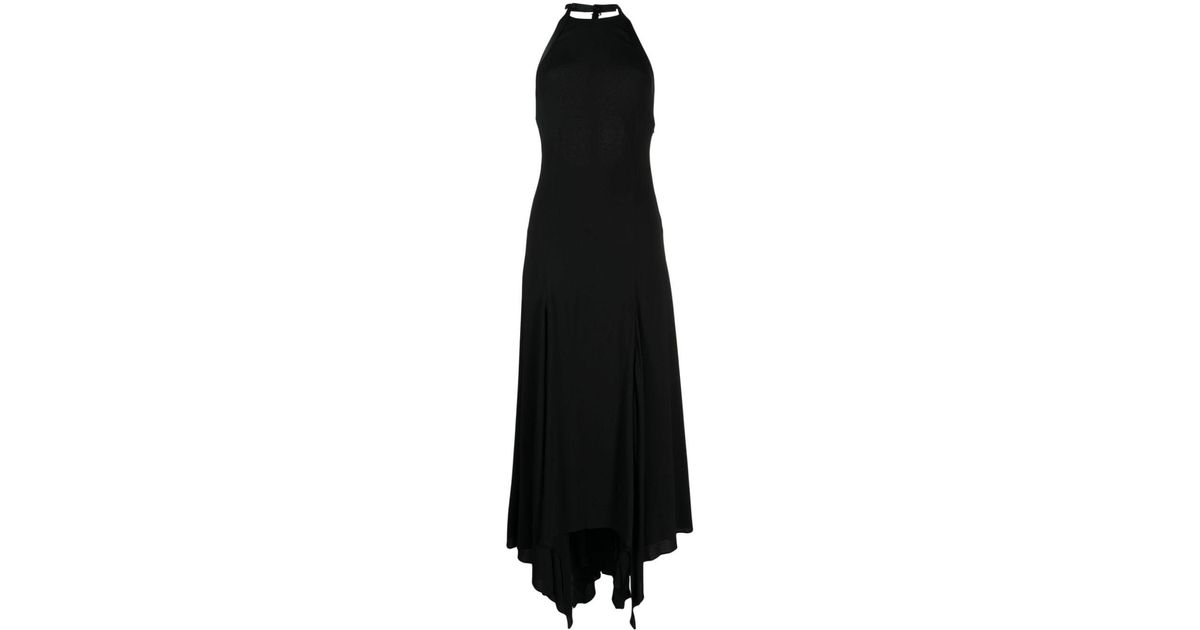 Versace X Dua Lipa Halterneck Gown in Black | Lyst