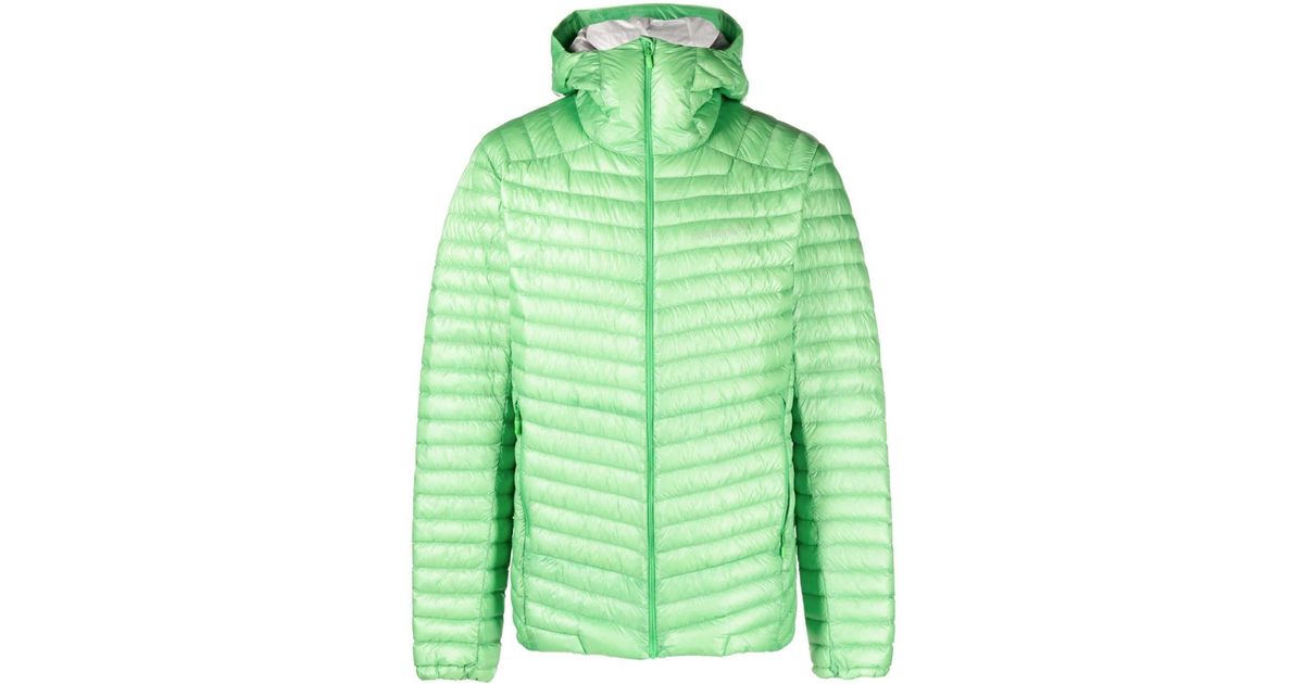 NORRØNA Trollveggen Quilted Hooded Jacket in Green for Men | Lyst