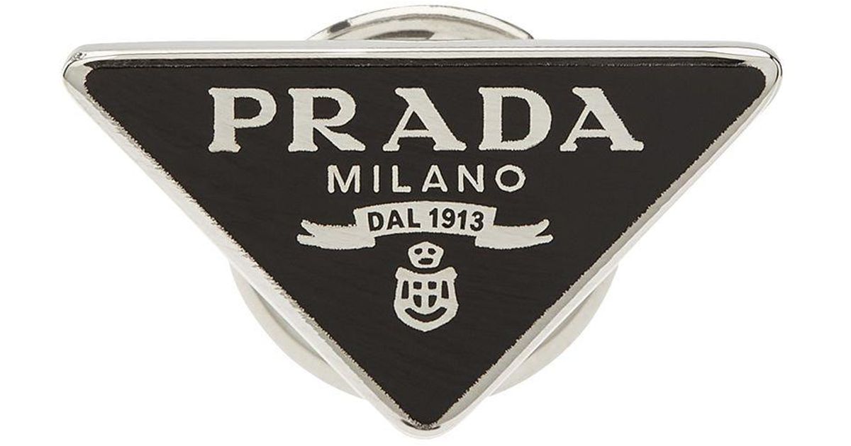 Prada 2024 logo brooch