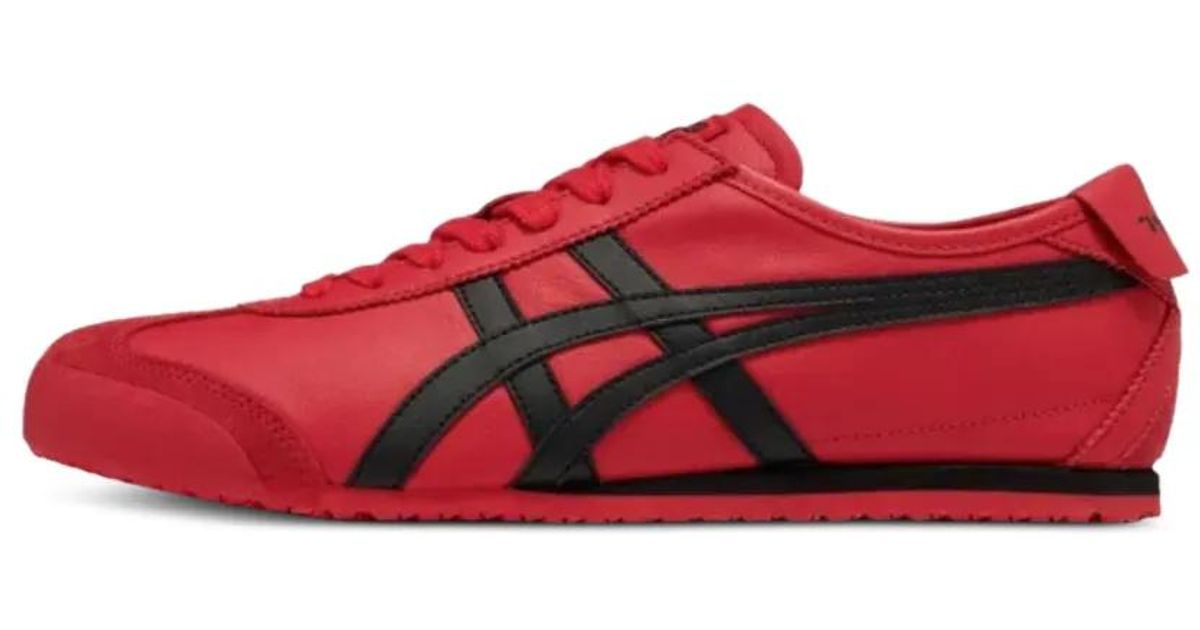 Onitsuka Tiger Mexico 66 Lace-Up Sneakers in Red | Lyst
