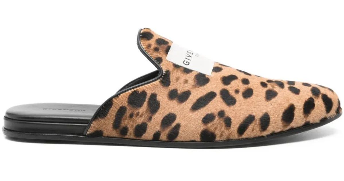 Givenchy Leopard-Print Loafers in Brown | Lyst UK