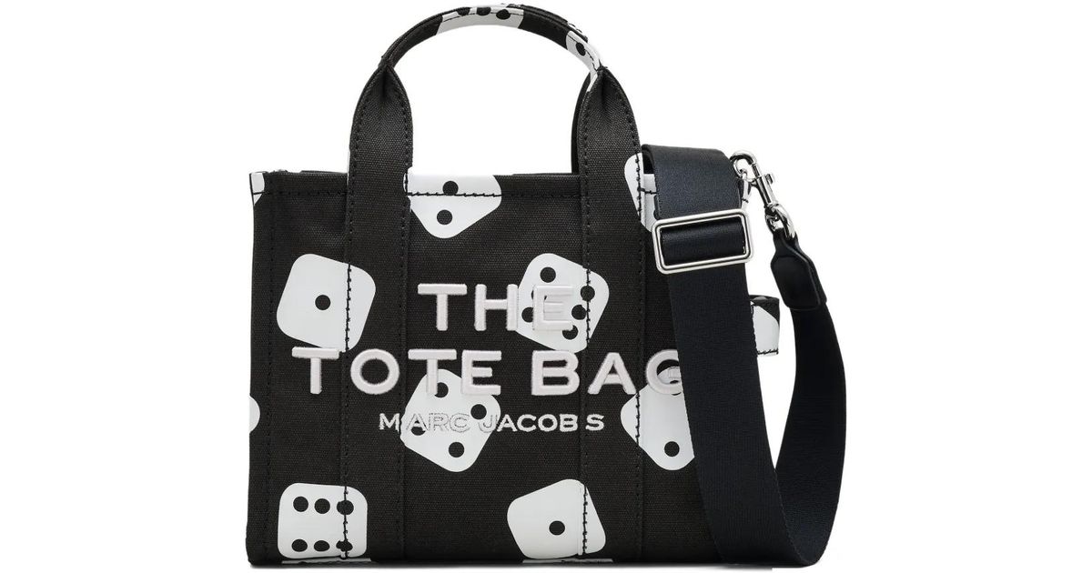 Marc Jacobs X Derrick Adams Small Dice-Print Tote Bag in Black | Lyst