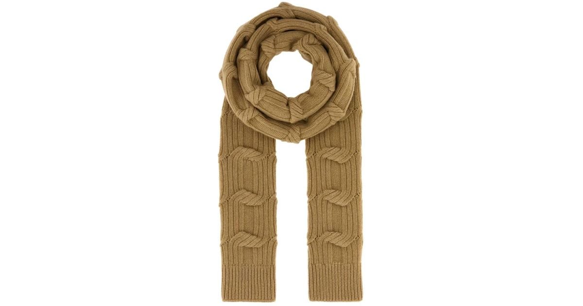 Stella McCartney ファラベラ ケーブルニット スカーフ ナチュラル | Lyst