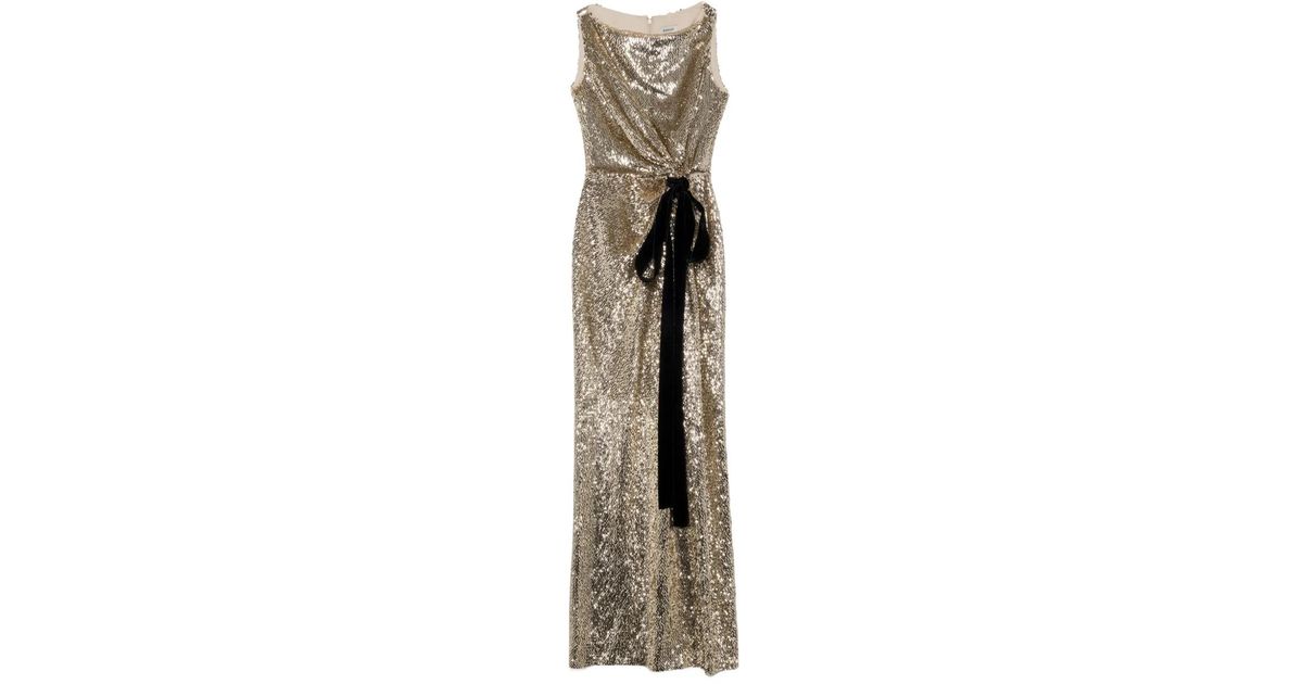 green emerald velvet dress Simkhai Women's Opal Sequin Mini Long Sleeve Dress in Gold, Size 0 main image 0