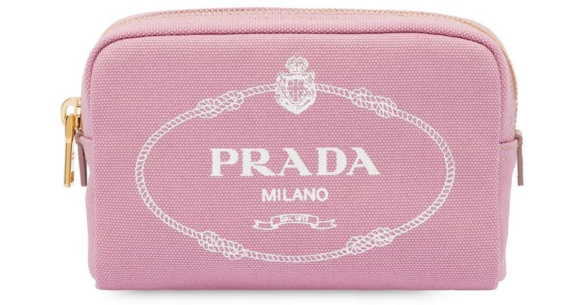Prada Kosmetiktasche mit Logo in Pink | Lyst DE