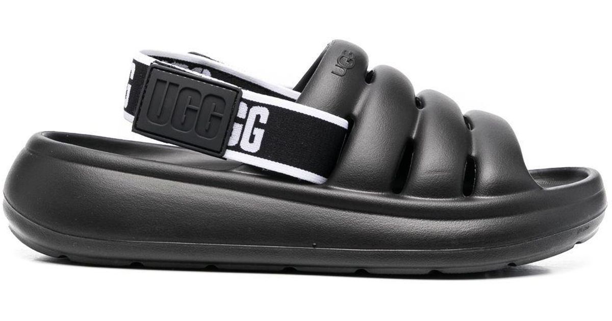 UGG Sport Yeah Slingback Slides in Black Lyst