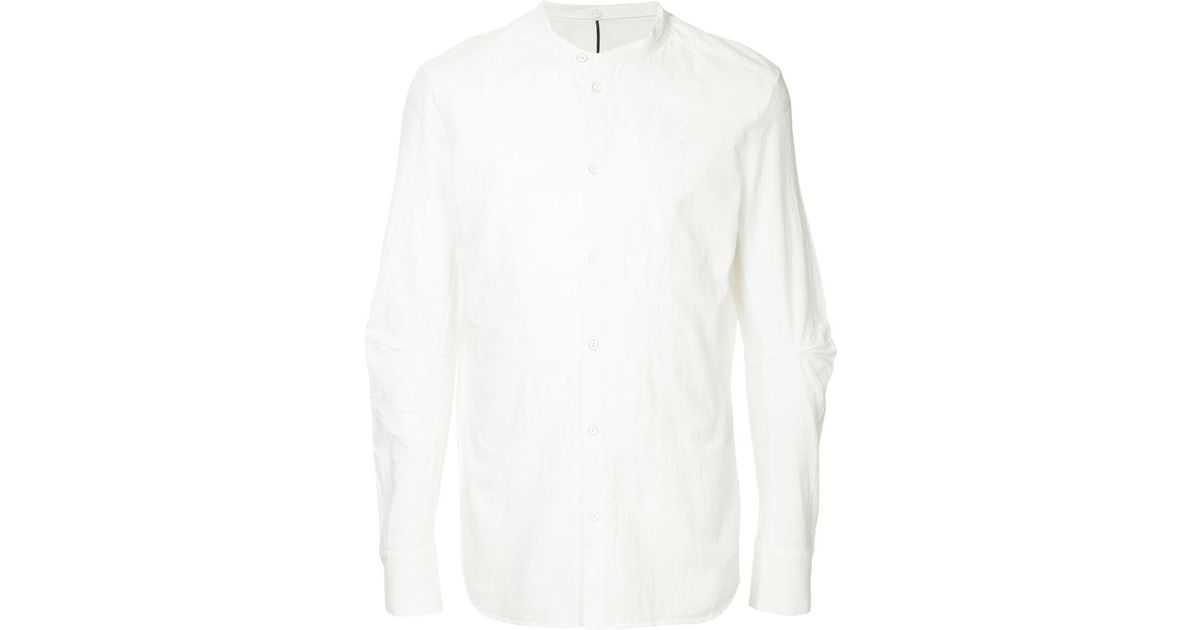 Masnada Mandarin Collar Shirt in White for Men - Lyst