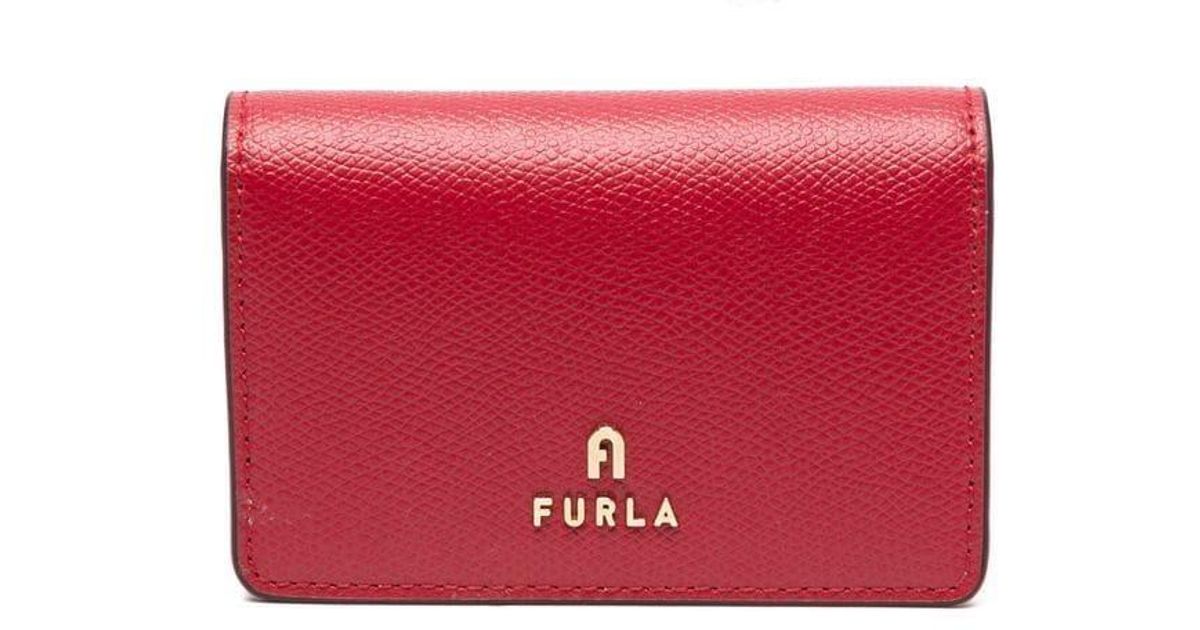 Furla Small Camelia Leather Purse in Red | Lyst