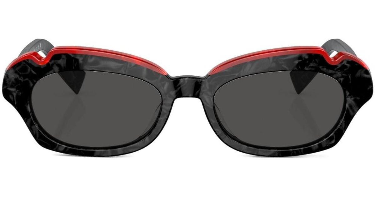 Alain Mikli Tinted Round-frame Sunglasses in Black | Lyst