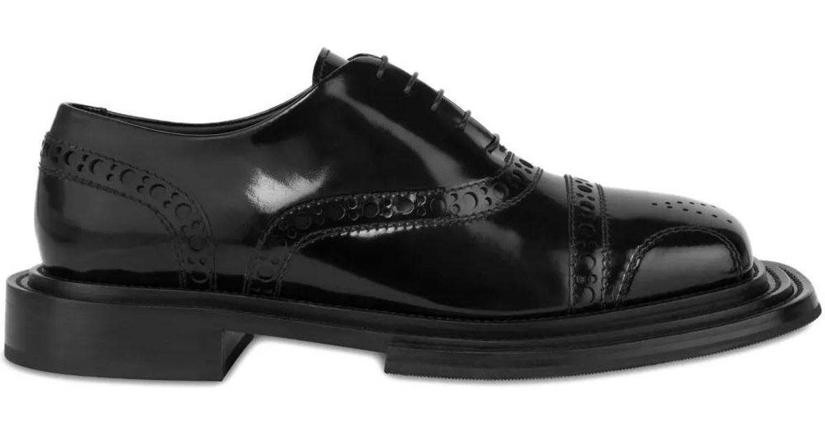 Moschino Brogue-Detailed Monk Shoes in Black for Men | Lyst display picture 2