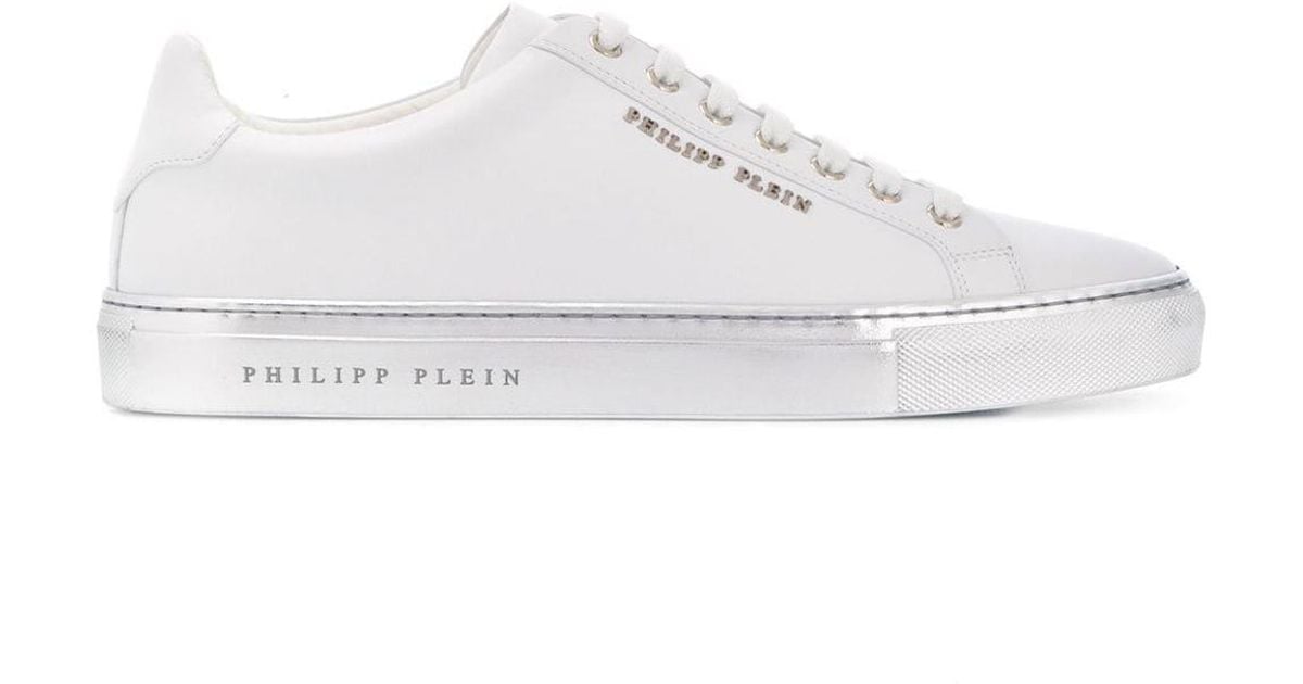 Philipp Plein Leather Low-top Sneakers in White for Men - Lyst