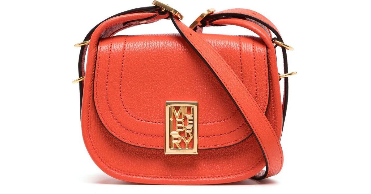 Mulberry Sadie Mini Satchel Crossbody Bag in Orange | Lyst Canada