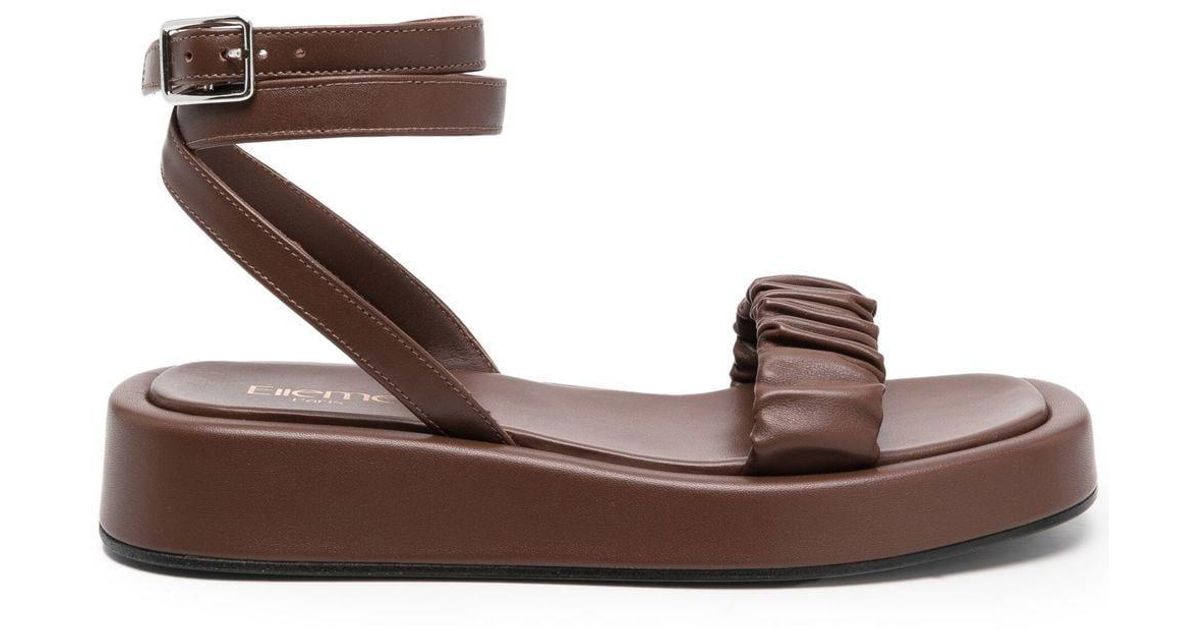 Elleme Leather Chouchou Platform-sole Sandals in Brown | Lyst Canada