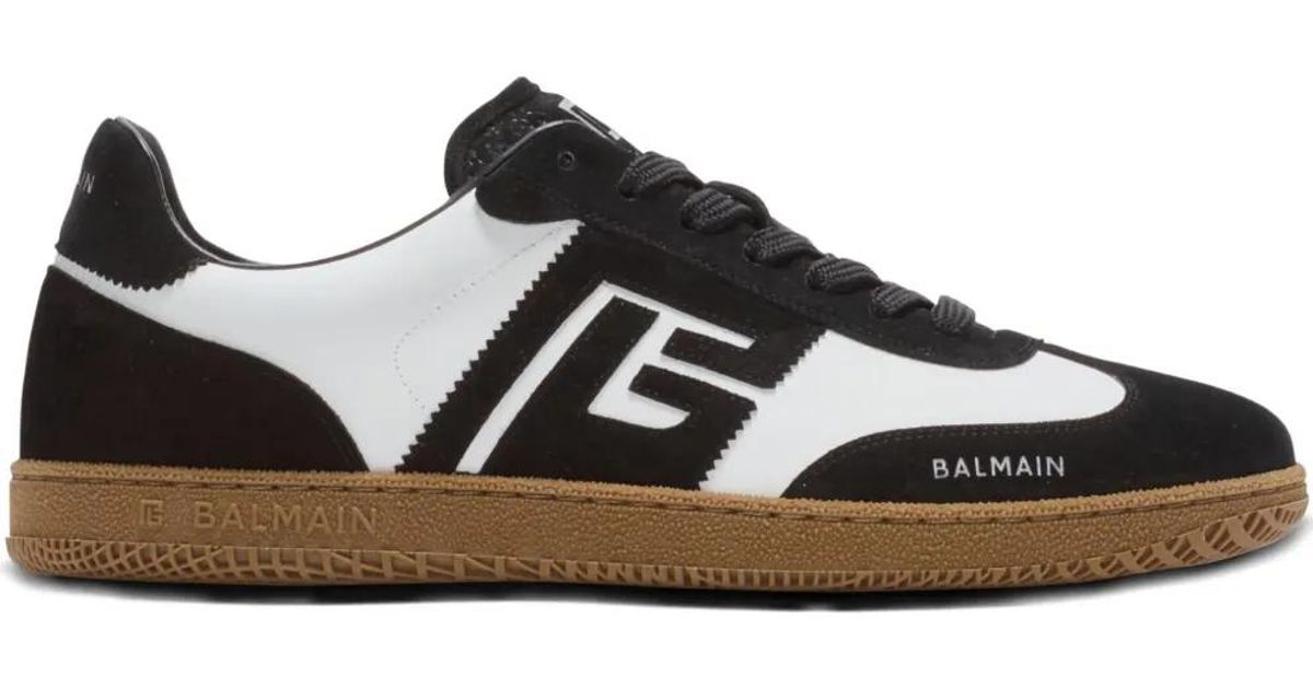 Balmain ブラック＆ホワイト Swan スニーカー ブラック | Lyst