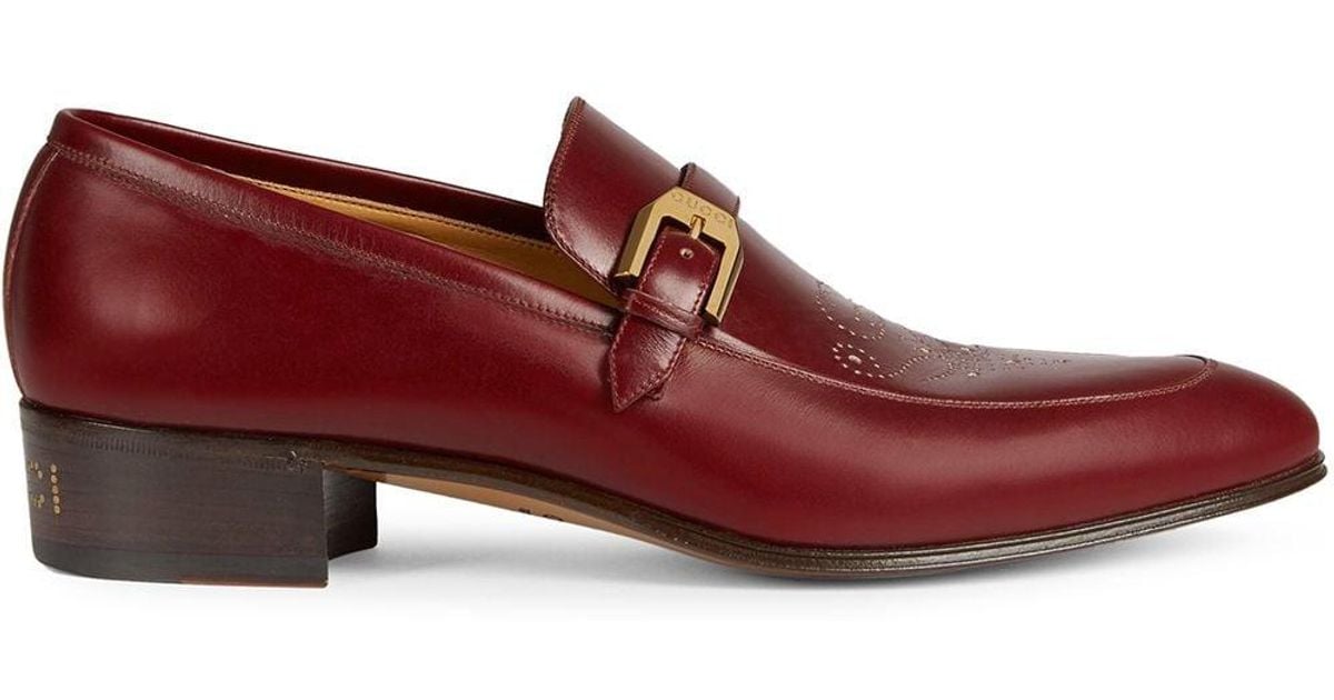 red gucci loafers men's