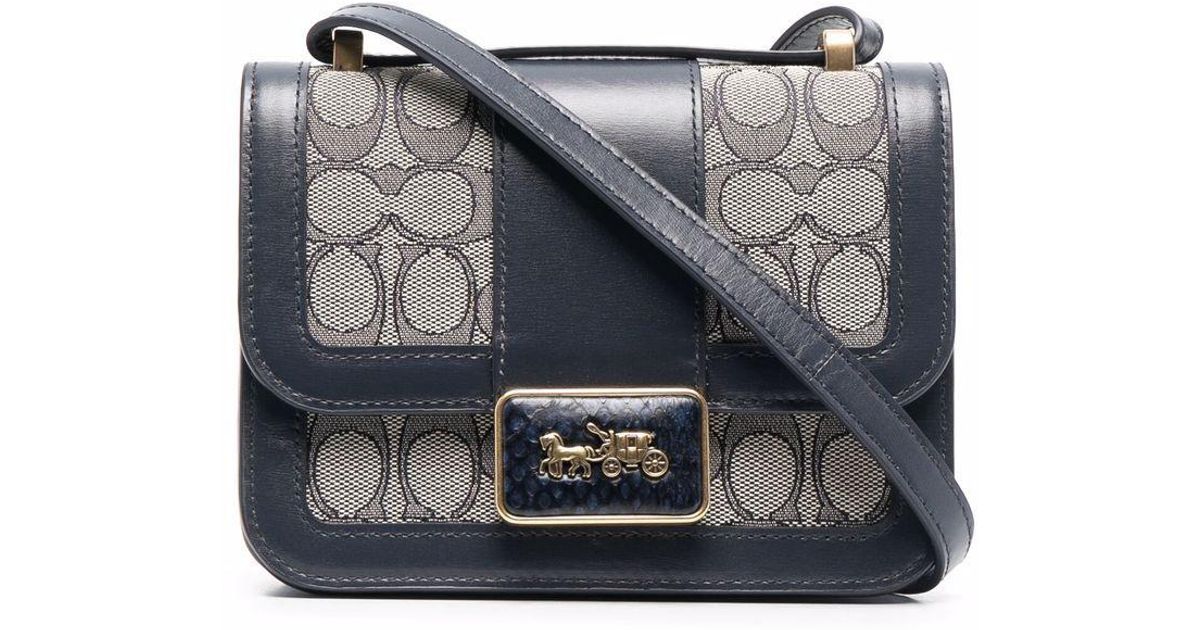 COACH Leather Alie Panelled Crossbody Bag in Blue Lyst