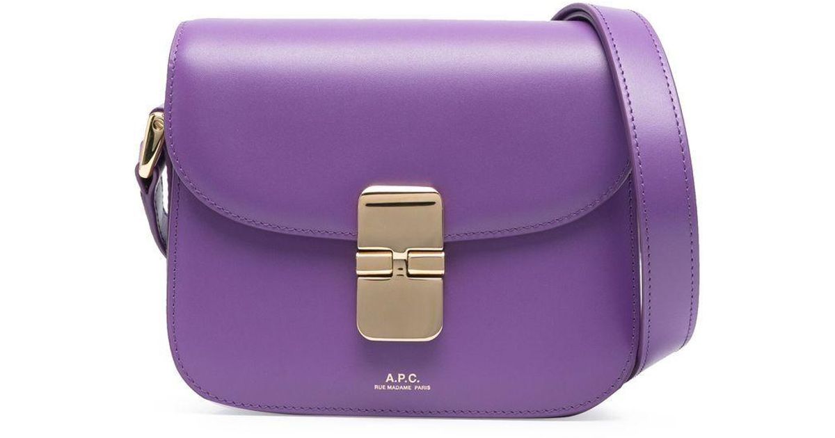 A.P.C. Mini Grace Crossbody Bag in Purple | Lyst