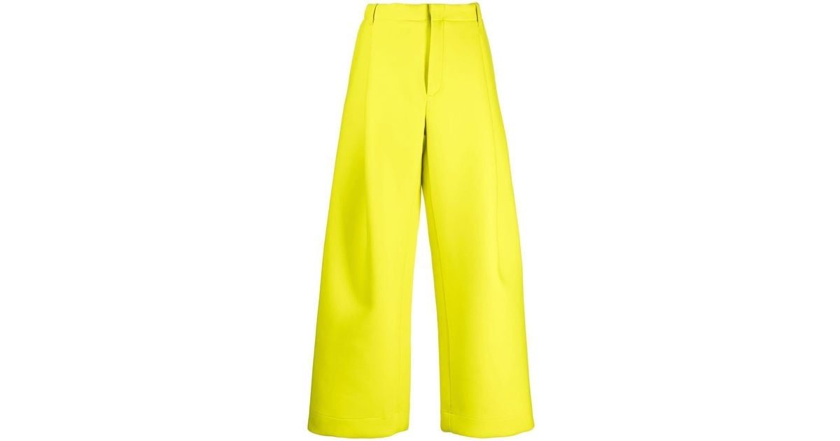 Mira Mikati High-waist Wide-leg Trousers in Yellow | Lyst