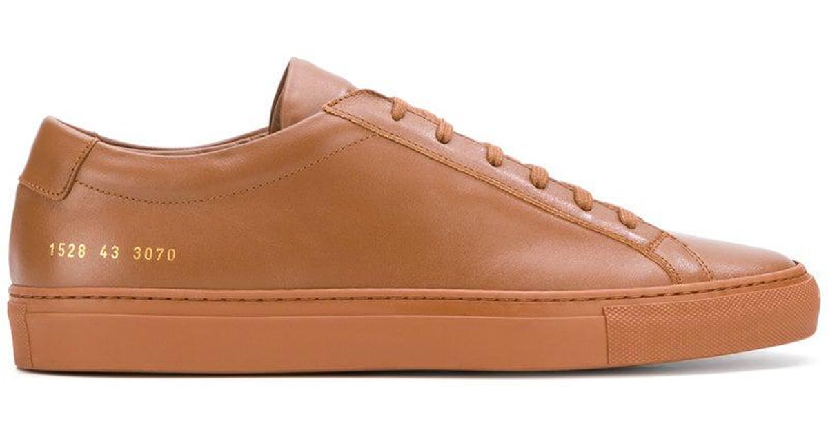 brown leather common projects