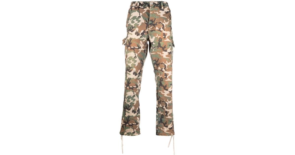 Purple Brand P527 monogram-print cargo trousers - Black
