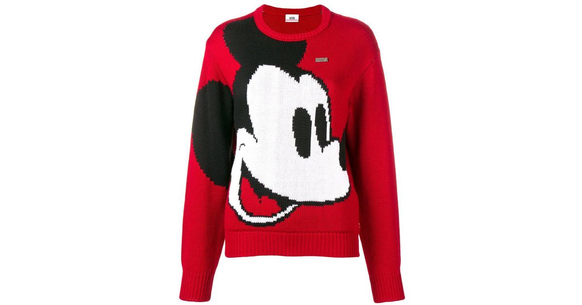 Maglione ' X Disney Mickey Mouse' di Gcds in Rosso | Lyst