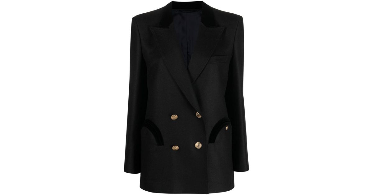 Blazé Milano Tailored Double-breasted Blazer in Black | Lyst