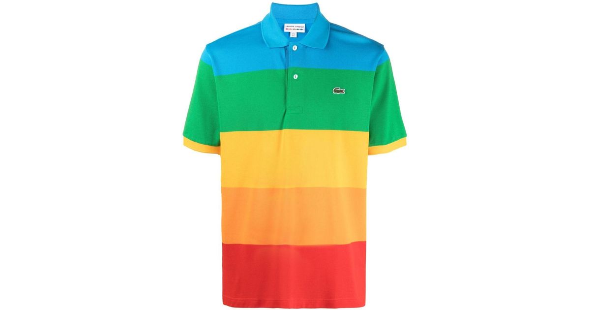 Lacoste X Polaroid Striped Polo Shirt in Blue for Men | Lyst
