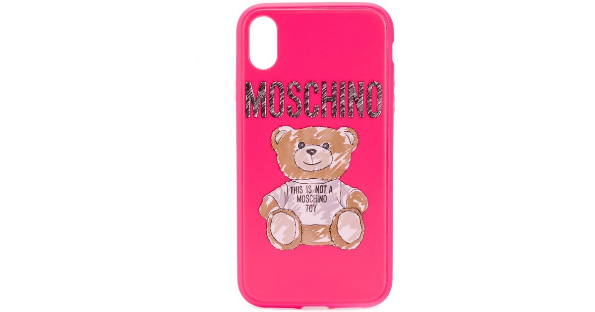 Moschino Teddy Iphone Xr Case In Fuchsia Pink Lyst Moschino Teddy Iphone Xr Case In Fuchsia Pink Lyst