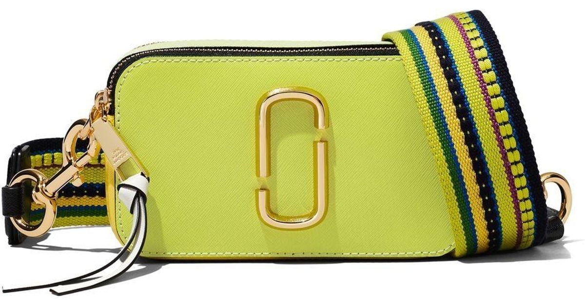 Marc Jacobs Leather The Colorblock Snapshot Crossbody Bag in Green