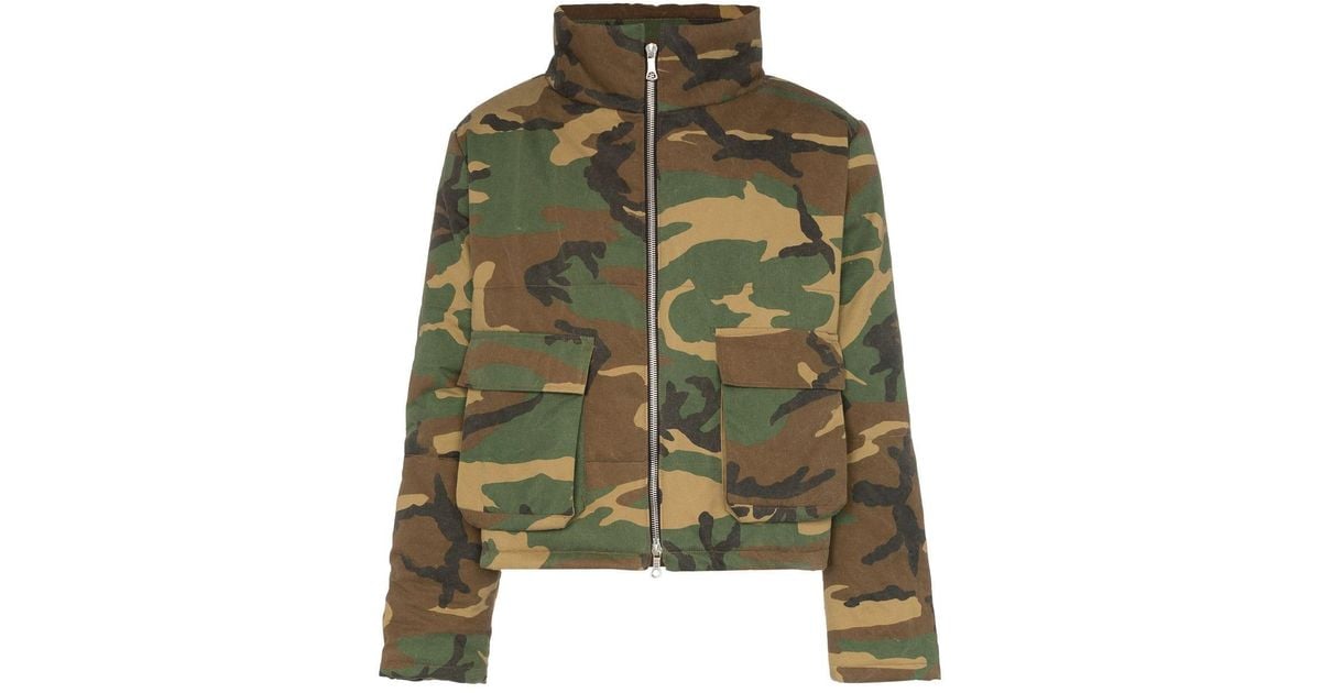 Rhude Rhonda Camo Print Puffer Jacket in Green for Men Lyst