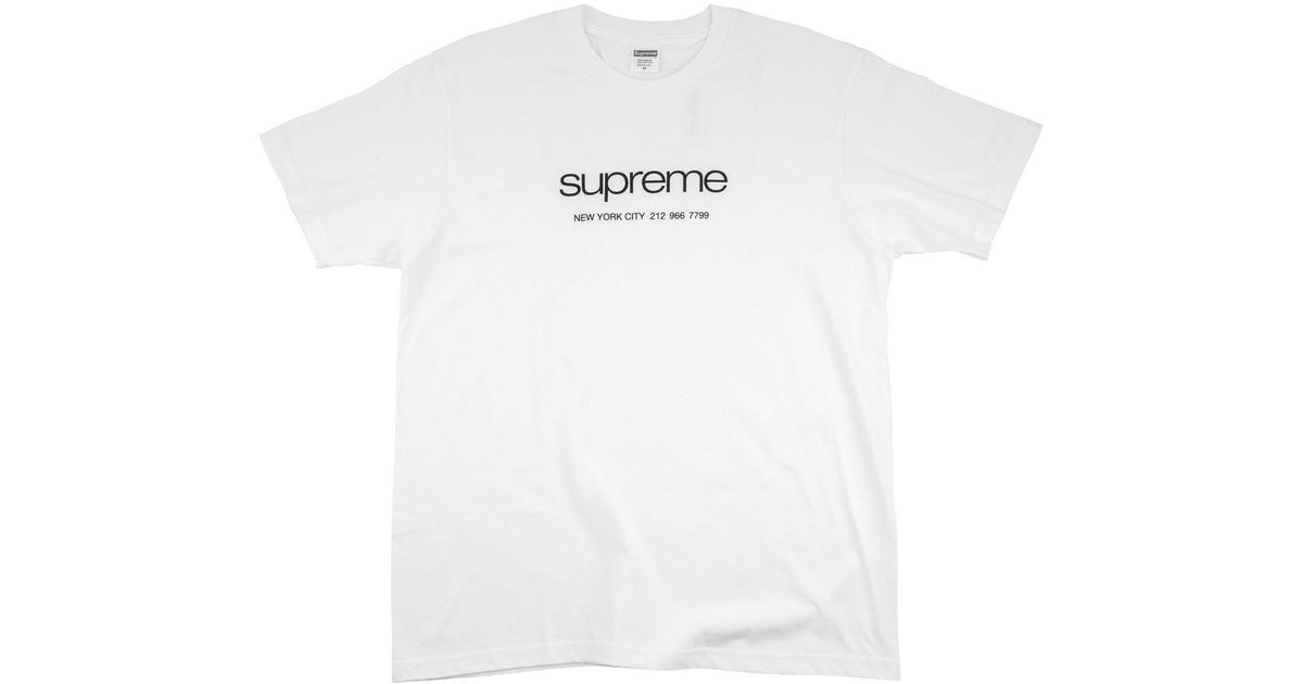 Supreme Cotton Logo-print Shop T-shirt "ss20" in White for Men | Lyst
