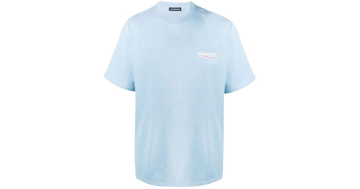 Balenciaga T-shirt Met Logoprint in het Blauw voor heren | Lyst NL