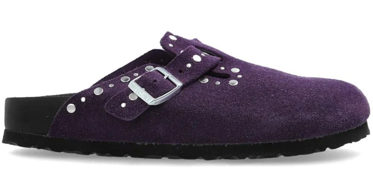 Boston Rivet Red Birkenstock Boston Rivet Slides in Purple | Lyst
