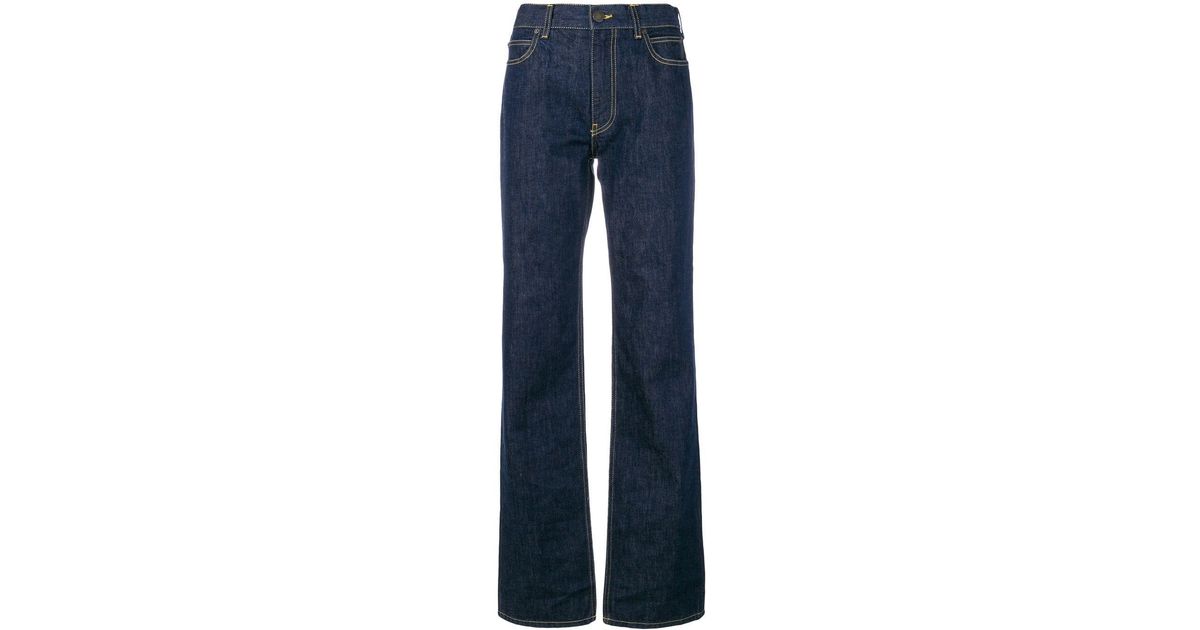 CALVIN KLEIN 205W39NYC Denim High Waisted Flared Jeans in Blue - Lyst