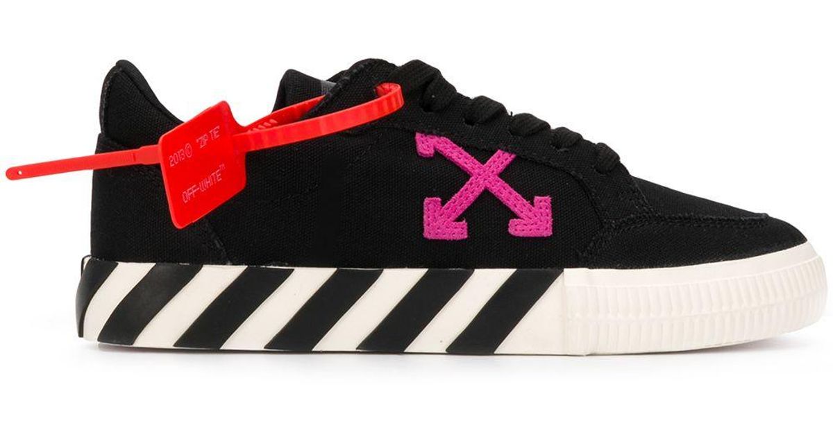 Off-White c/o Virgil Abloh Vulcanized Low-top Sneakers in Black | Lyst