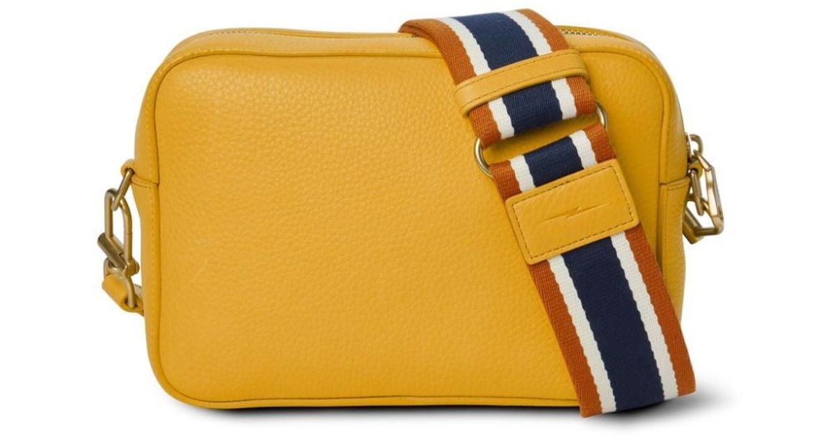 Shinola Camera Logodebossed Crossbody Bag in Yellow Lyst