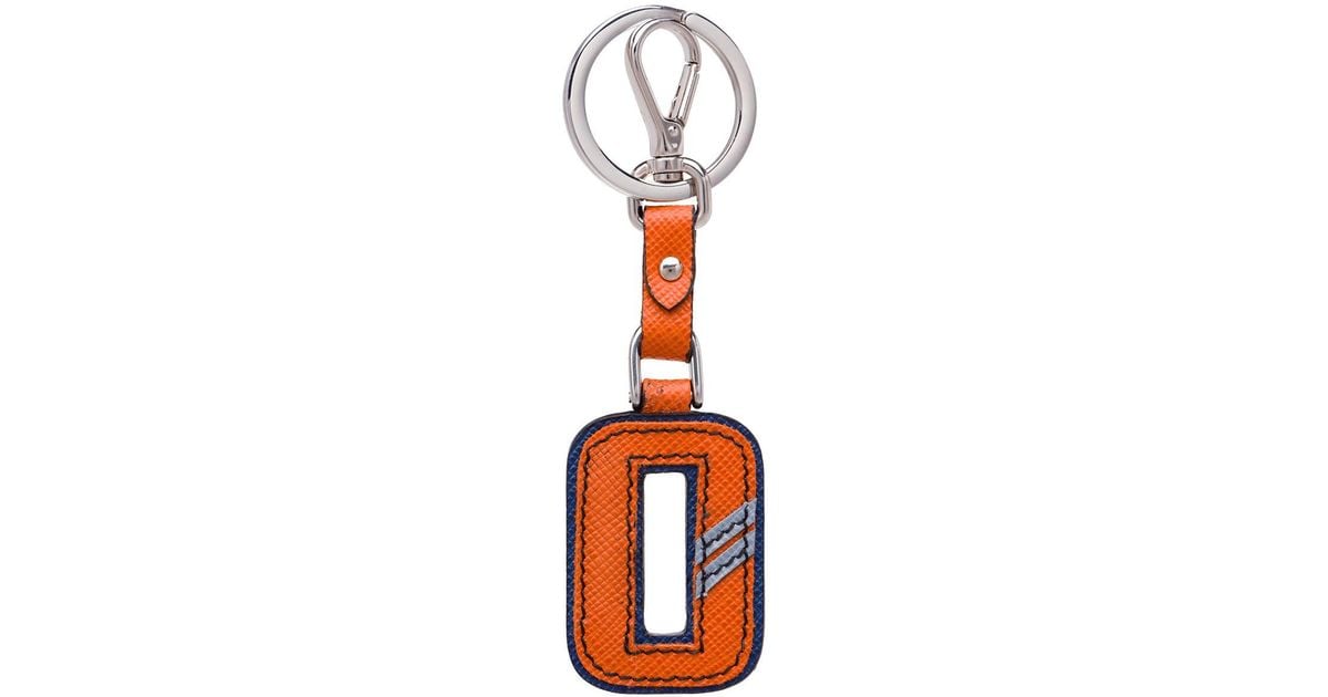 Prada letter keychain hotsell