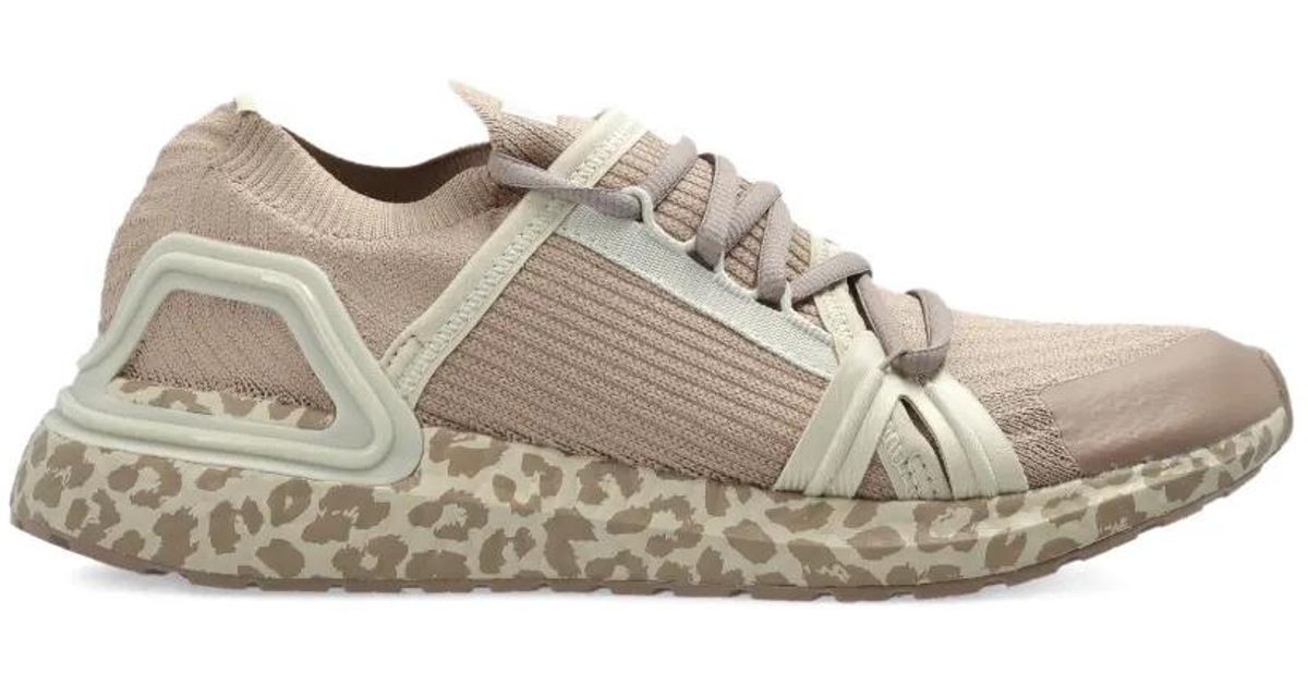 adidas By Stella McCartney Lace-Up Leopard Sneakers in White | Lyst UK