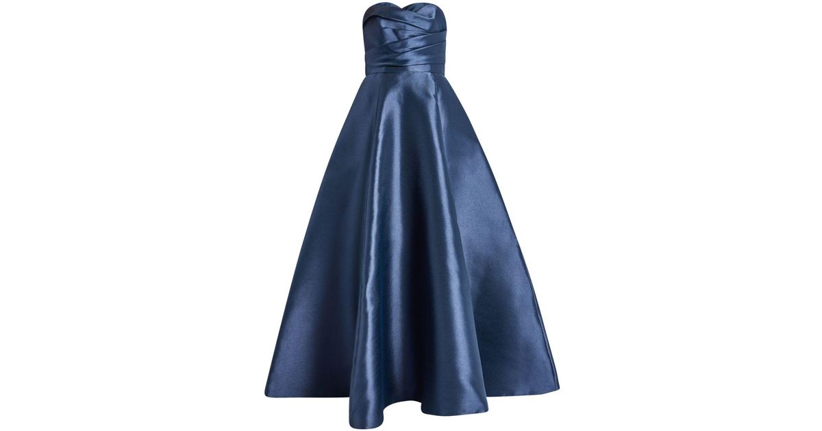 Amsale Mikado Gown in Blue | Lyst