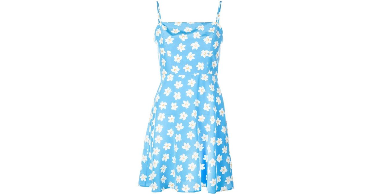 HVN Nora Floral Silk Bias Mini Dress in 
