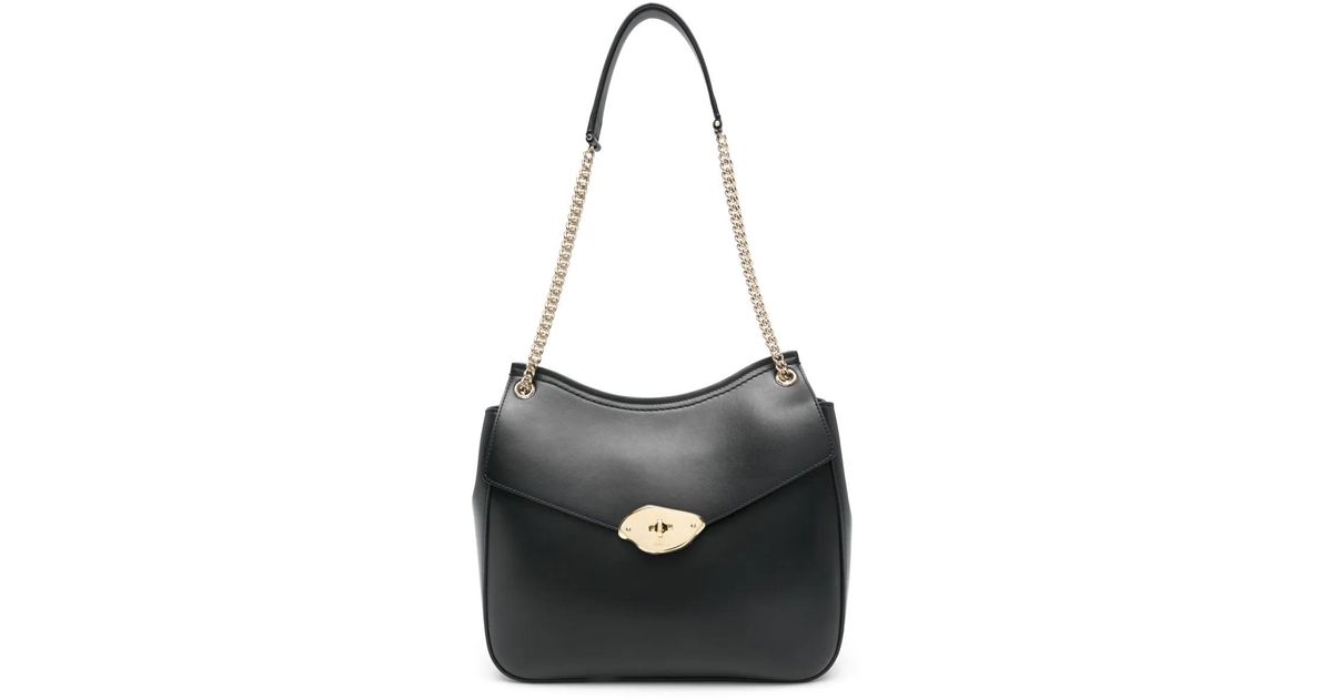 Mulberry Lana Chain Shoulder Bag in Black | Lyst