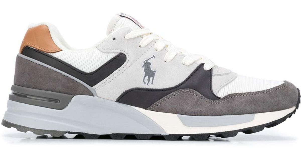 Polo Ralph Lauren Trackster Pony Running Sneakers in White for Men | Lyst